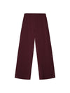 Velour Rib Pants - Burgundy