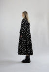 Flowy Dress Long - Daisy Black