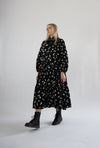 Flowy Dress Long - Daisy Black