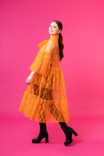 Lush Dress - Lace Orange