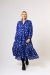 Flowy Dress Long - Daisy Blue