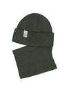 Fisherman merino balaclava - Forest green