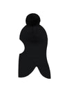 Balaclava with pompom - Black