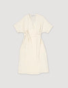 Linen Wrap Dress - Ecru