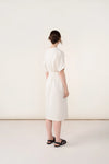 Linen Wrap Dress - Ecru