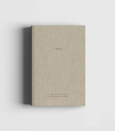 Natural Linen & Golden Notebook - Trust the next chapter