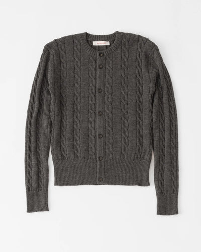 Per Cable Cardigan - Dark Grey