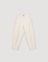 Pleated Trousers - Off White Cotton