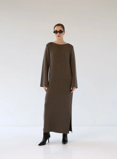 Merino Dress Coffee