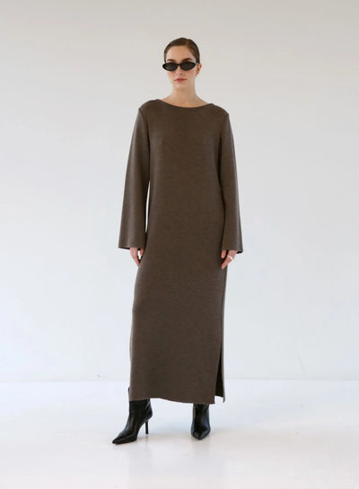 Merino Dress Coffee