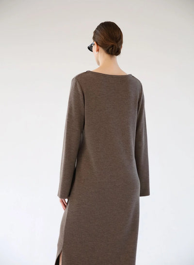 Merino Dress Coffee