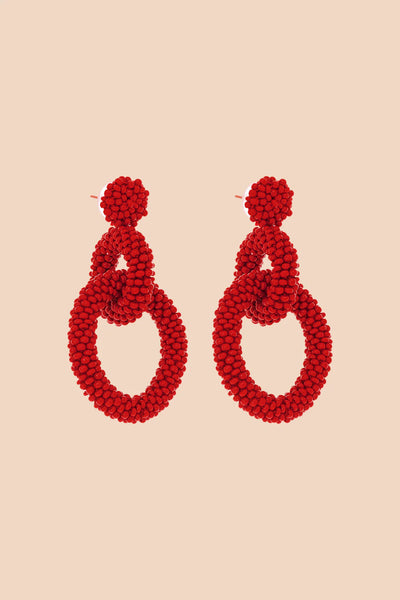 Gia Earrings - Red