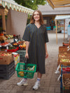 Stripy Seersucker Dress With Belt