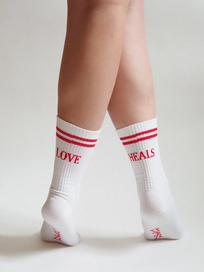 Love Heals Socks - White