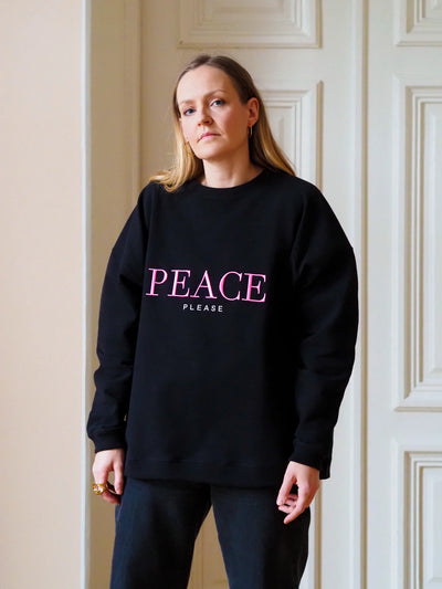 Peace Please Sweatshirt - Black