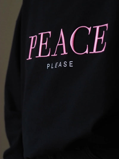 Peace Please Sweatshirt - Black