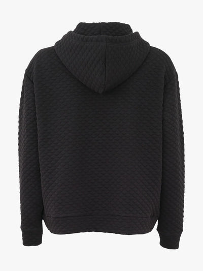 Bubble Hooded Sweater - Black