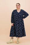 Button Dress - Indigo Wind