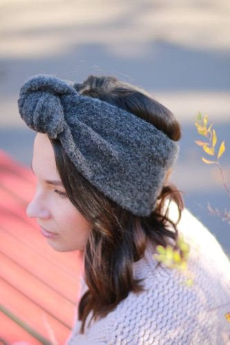 Knot Headband - Dark Grey