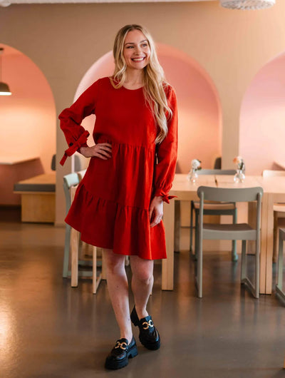 Hailey Dress - Burnt Orange
