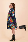 Ruffle Sweatshirt Dress - Bouquet