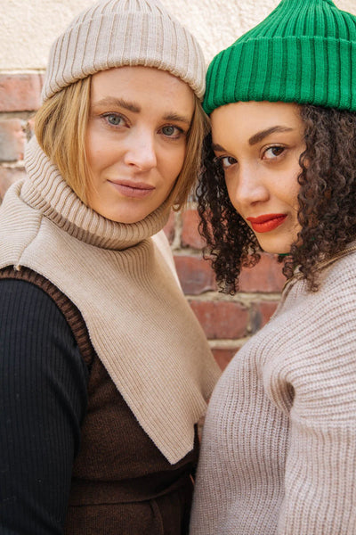 Rib Neck Warmer - Light Sand