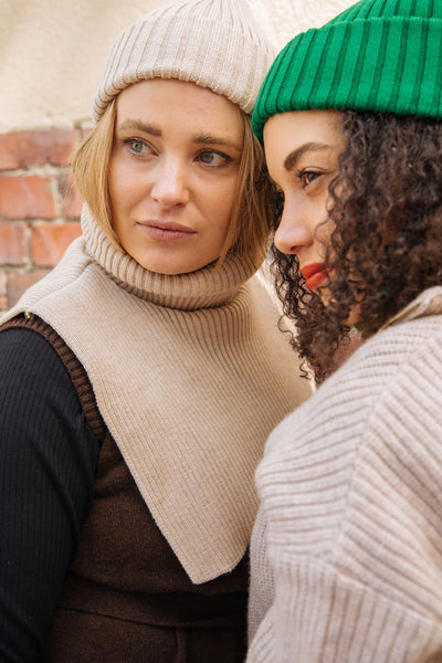 Rib Neck Warmer - Light Sand