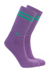 Vai-ko Crew Sock - Violet/Jade Green