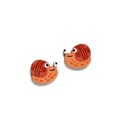 Yarn Snail Mini Studs